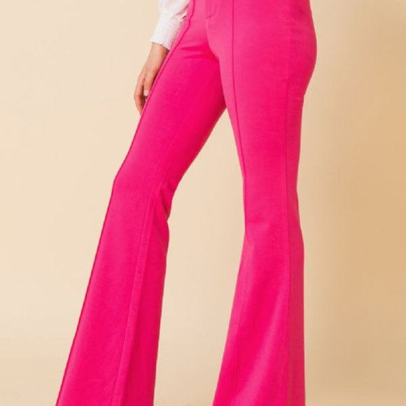 Hight-rise Pinch front Flare Pants - Picture 3 of 8